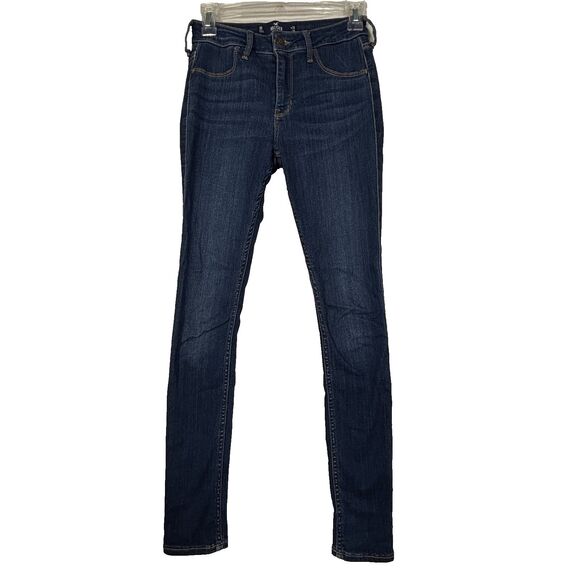Hollister Denim - Hollister‎ Mid-Rise Jean Leggings Women’s Sz 3R W26 L28 Dark Wash Stretch Denim